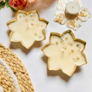 Metallic Pearl Urli Candle